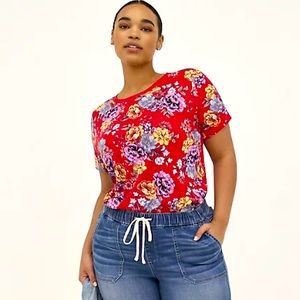 Torrid Vintage Tee - Red Floral